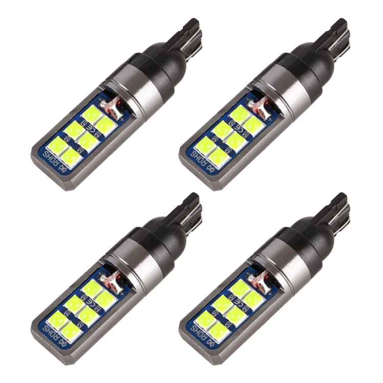 4 PCS T10 DC12V / 4W Car Clearance Light 12LEDs SMD-3030 Lamp Beads, 12LEDs SMD-3030 (White Light), 12LEDs SMD-3030 (Yellow Light), 12LEDs SMD-3030 (Ice Blue Light), 12LEDs SMD-3030 (Blue Light), 12LEDs SMD-3030 (Pink Light), 12LEDs SMD-3030 (Green Lig...