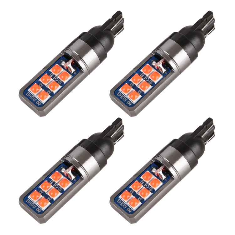 4 PCS T10 DC12V / 4W Car Clearance Light 12LEDs SMD-3030 Lamp Beads, 12LEDs SMD-3030 (White Light), 12LEDs SMD-3030 (Yellow Light), 12LEDs SMD-3030 (Ice Blue Light), 12LEDs SMD-3030 (Blue Light), 12LEDs SMD-3030 (Pink Light), 12LEDs SMD-3030 (Green Lig...