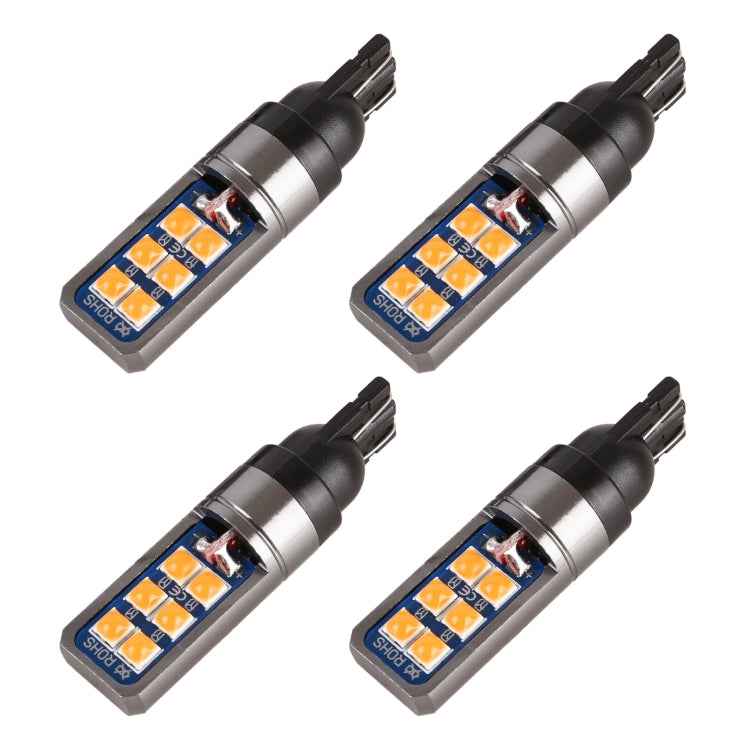 4 PCS T10 DC12V / 4W Car Clearance Light 12LEDs SMD-3030 Lamp Beads, 12LEDs SMD-3030 (White Light), 12LEDs SMD-3030 (Yellow Light), 12LEDs SMD-3030 (Ice Blue Light), 12LEDs SMD-3030 (Blue Light), 12LEDs SMD-3030 (Pink Light), 12LEDs SMD-3030 (Green Lig...