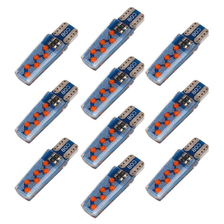 10 PCS T10 DC12V / 1.2W Car Clearance Light 12LEDs COB Lamp Beads, 12LEDs COB (White Light), 12LEDs COB (Yellow Light), 12LEDs COB (Ice Blue Light), 12LEDs COB (Blue Light), 12LEDs COB (Pink Light), 12LEDs COB (Green Light), 12LEDs COB (Red Light)