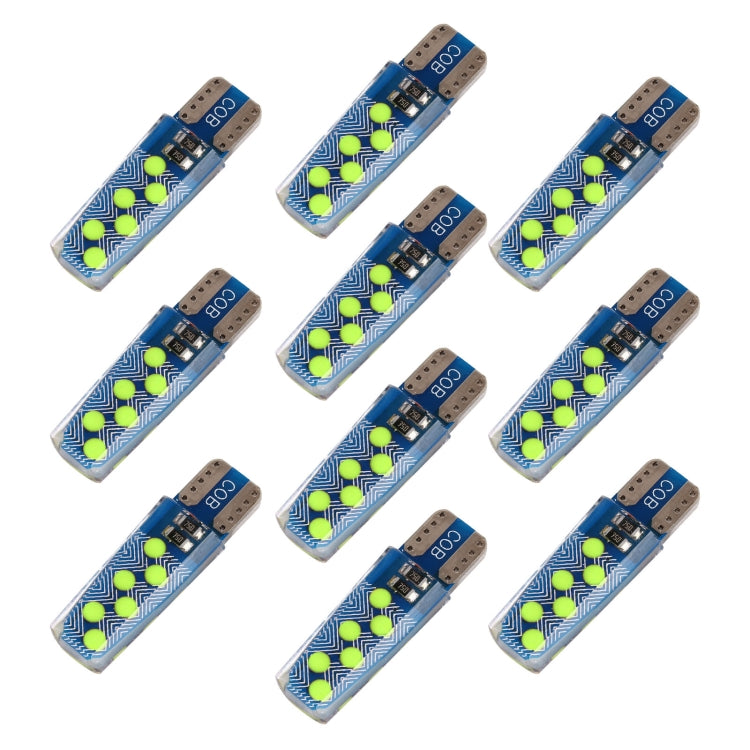 10 PCS T10 DC12V / 1.2W Car Clearance Light 12LEDs COB Lamp Beads, 12LEDs COB (White Light), 12LEDs COB (Yellow Light), 12LEDs COB (Ice Blue Light), 12LEDs COB (Blue Light), 12LEDs COB (Pink Light), 12LEDs COB (Green Light), 12LEDs COB (Red Light)