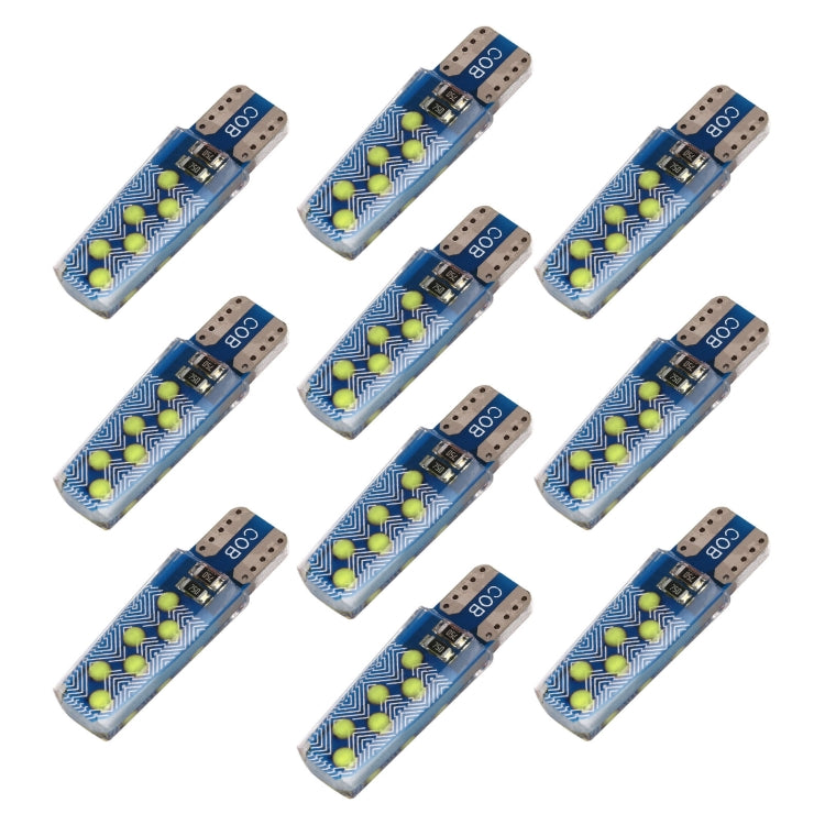 10 PCS T10 DC12V / 1.2W Car Clearance Light 12LEDs COB Lamp Beads, 12LEDs COB (White Light), 12LEDs COB (Yellow Light), 12LEDs COB (Ice Blue Light), 12LEDs COB (Blue Light), 12LEDs COB (Pink Light), 12LEDs COB (Green Light), 12LEDs COB (Red Light)