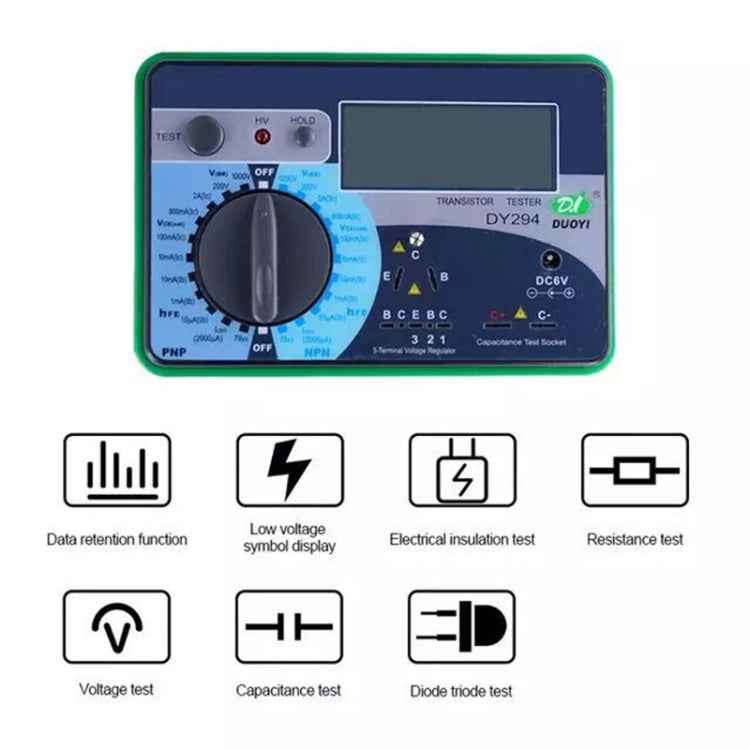 DUOYI DY294 Multifunction Digital Transistor AnalyzerTester