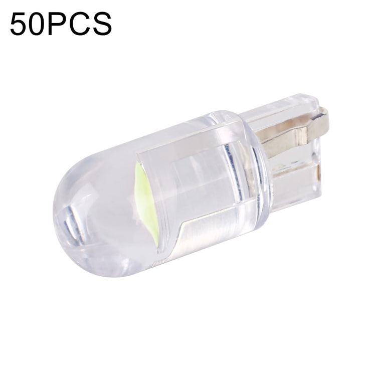 50 PCS T10 DC12V / 0.3W Car Clearance Light COB Lamp Beads, DC12V (Yellow Light), DC12V (Ice Blue Light), DC12V (White Light), DC12V (Blue Light), DC12V (Red Light), DC12V (Green Light)
