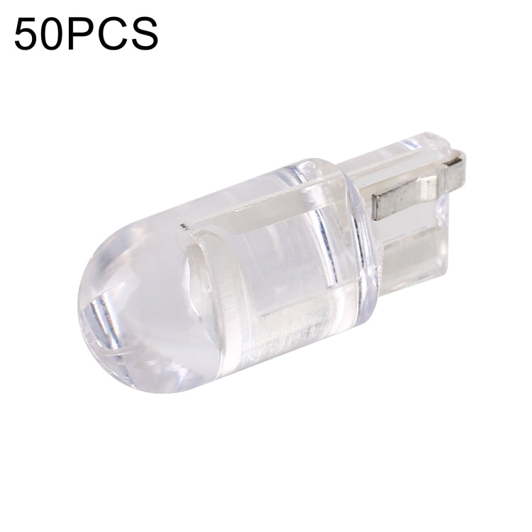 50 PCS T10 DC12V / 0.3W Car Clearance Light COB Lamp Beads, DC12V (Yellow Light), DC12V (Ice Blue Light), DC12V (White Light), DC12V (Blue Light), DC12V (Red Light), DC12V (Green Light)