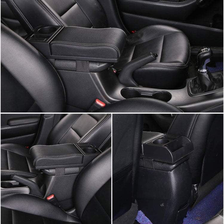 Car Multi-functional Dual USB Armrest Box Booster Pad, Microfiber Leather Curved Type, Microfiber Curved Type (Black White), Microfiber Curved Type (Black), Microfiber Curved Type (Black Red)