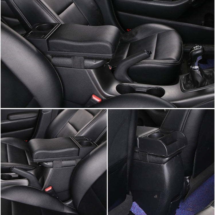 Car Multi-functional Dual USB Armrest Box Booster Pad, Carbon Fiber Leather Curved Type, Carbon Fiber Curved Type (Black), Carbon Fiber Curved Type (Black Red)), Carbon Fiber Curved Type (Black White)