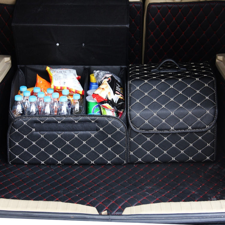 Car Trunk Foldable Storage Box, Checkered Middle Size: 40 x 32 x 30cm, Checkered 40 x 32 x 30cm (Beige), Checkered 40 x 32 x 30cm (Black Red)