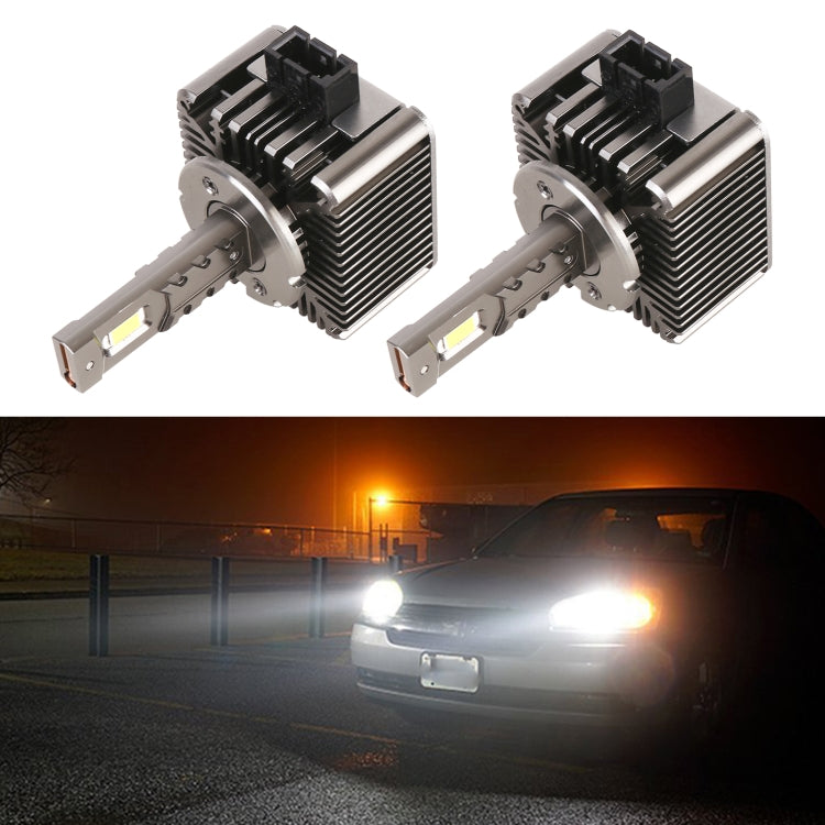 1 Pair D Series D1 Car HID Ballast to LED Headlight DC12V 35W 6000K 7000LM, 7040 Lamp Bead, D1