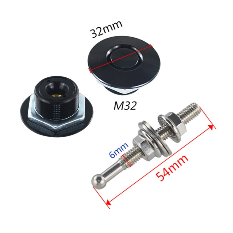 54mm Stainless Steel Quick-pins Push Button Billet Hood Pins Lock Clip Kit, 54mm (Silver), 54mm (Red), 54mm (Blue), 54mm (Black)