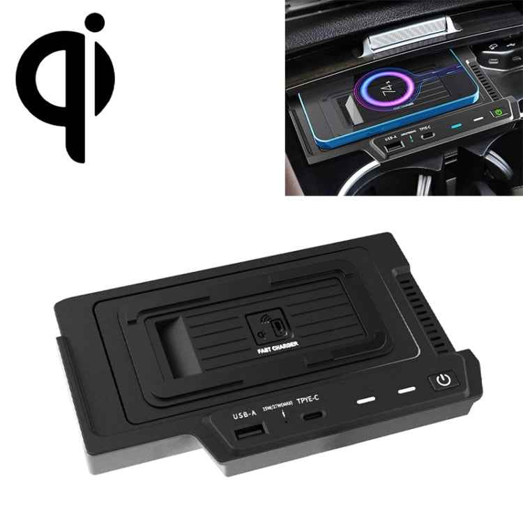 HFC-1022 Car Qi Standard Wireless Charger 15W Quick Charging for Mercedes-Benz GLE 2020-2022, Left and Right Driving, HFC-1022