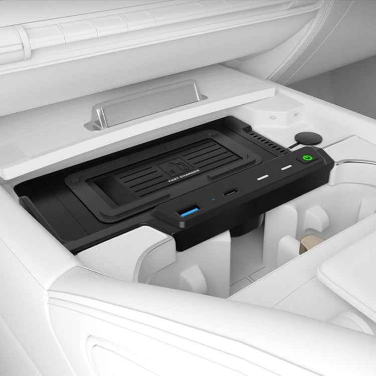 HFC-1022 Car Qi Standard Wireless Charger 15W Quick Charging for Mercedes-Benz GLE 2020-2022, Left and Right Driving, HFC-1022