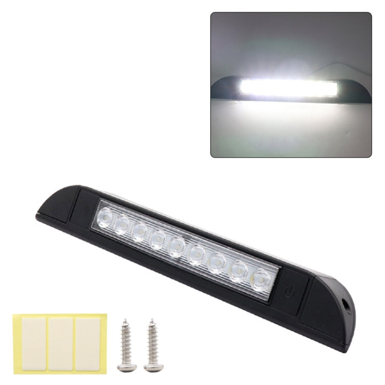 RV / Yacht Awning LED Strip Light DC12-28V with 9 LEDs Lamp Beads, 9 LEDs (White), 9 LEDs (Black)