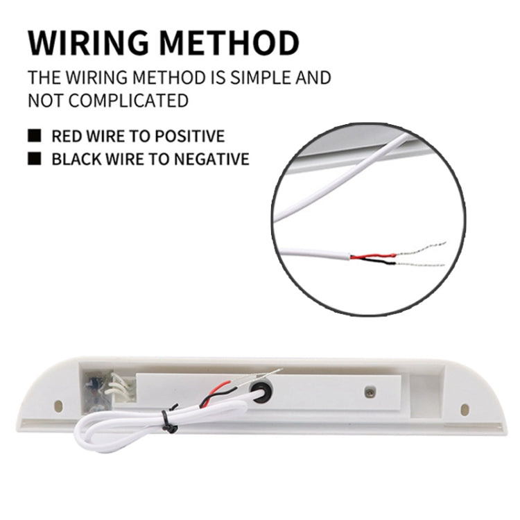 RV / Yacht Awning LED Strip Light DC12-28V with 9 LEDs Lamp Beads, 9 LEDs (White), 9 LEDs (Black)