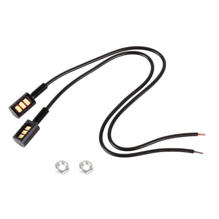 1 Pair DC12V 0.4W 3LEDs SMD-5630 Car / Motorcycle License Plate Light, Cable Length: 27cm, DC12V 0.4W