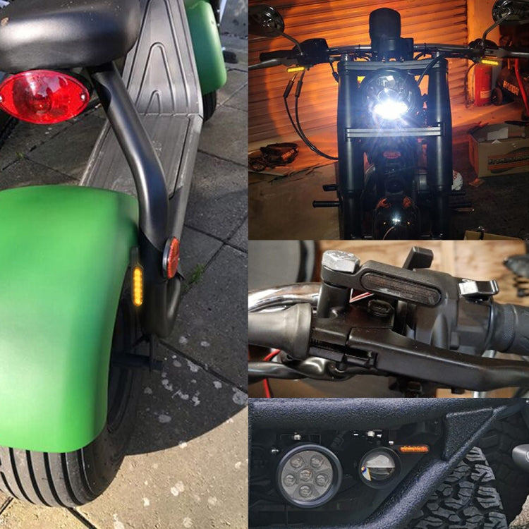 1 Pair Motorcycle Flashing Handlebar LED Turn Signal Light, Flashing