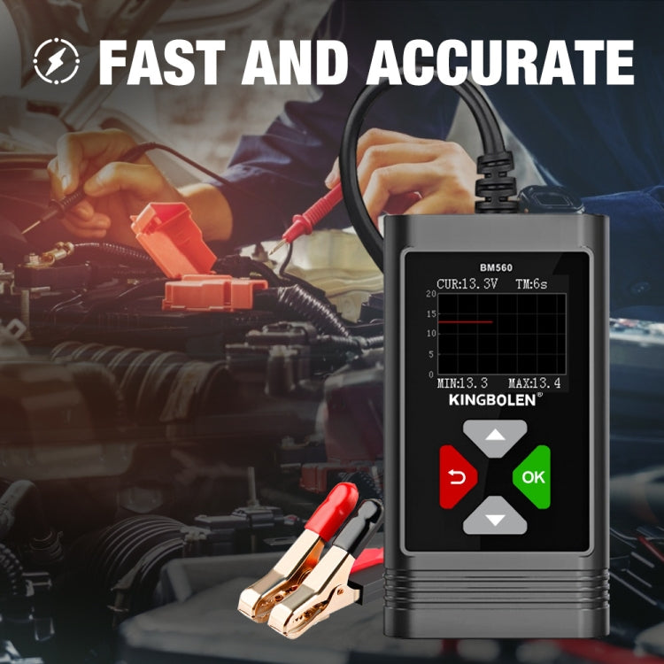 KINGBOLEN BM560 6V 12V Car Digital Load Battery Tester, BM560
