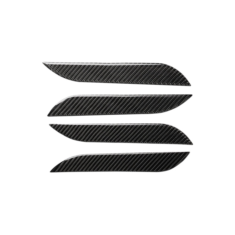 4 PCS Carbon Fiber Car Outside Handle Decorative Sticker for Tesla Model S, Outside Handle