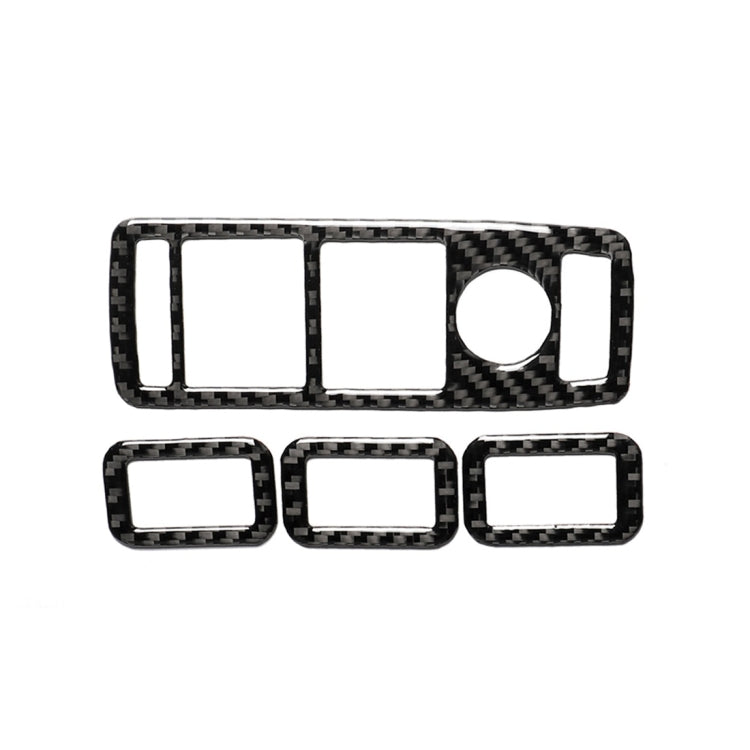 4 PCS Carbon Fiber Car Window Lift Panel Decorative Sticker for Tesla Model X, Window Lift Panel