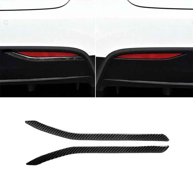 2 PCS Carbon Fiber Car Rear Fog Lamps Decorative Sticker for Tesla Model X