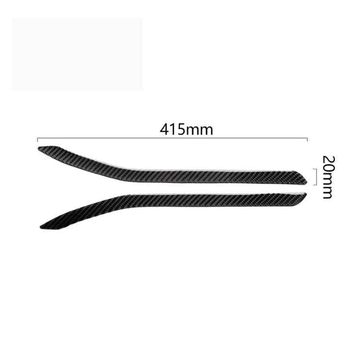 2 PCS Carbon Fiber Car Rear Fog Lamps Decorative Sticker for Tesla Model X