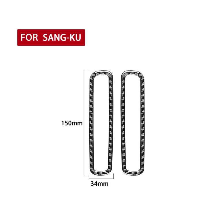 2 PCS / Set Carbon Fiber Car A-pillar Air Outlet Frame Decorative Sticker for Volkswagen Scirocco 2009-2016,Left and Right Drive Universal, A-pillar Air Outlet Frame