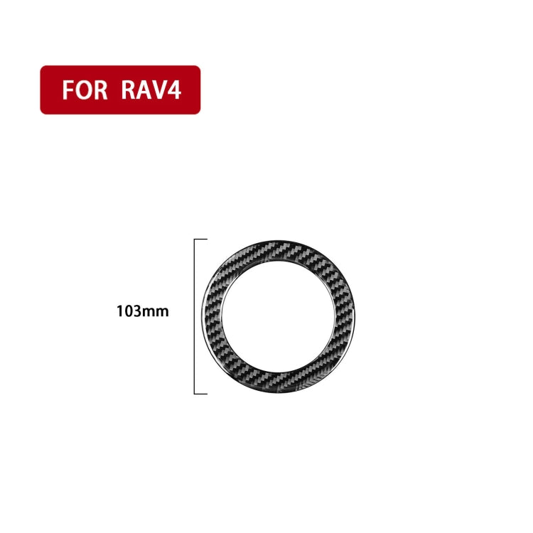 Carbon Fiber Car Steering Wheel Decorative Sticker for Toyota Old RAV4 2006-2013,Left and Right Drive Universal, Steering Wheel