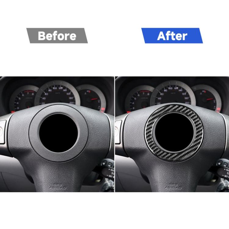 Carbon Fiber Car Steering Wheel Decorative Sticker for Toyota Old RAV4 2006-2013,Left and Right Drive Universal, Steering Wheel