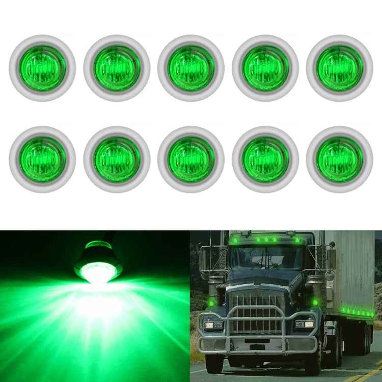 10 PCS MK-118 3/4 inch Metal Frame Car / Truck 3LEDs Side Marker Indicator Lights Bulb Lamp, MK-118(Red Light), MK-118(White Light), MK-118 (Yellow Light), MK-118(Blue Light), MK-118(Green Light)