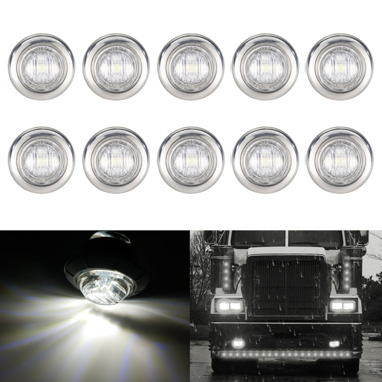 10 PCS MK-118 3/4 inch Metal Frame Car / Truck 3LEDs Side Marker Indicator Lights Bulb Lamp, MK-118(Red Light), MK-118(White Light), MK-118 (Yellow Light), MK-118(Blue Light), MK-118(Green Light)