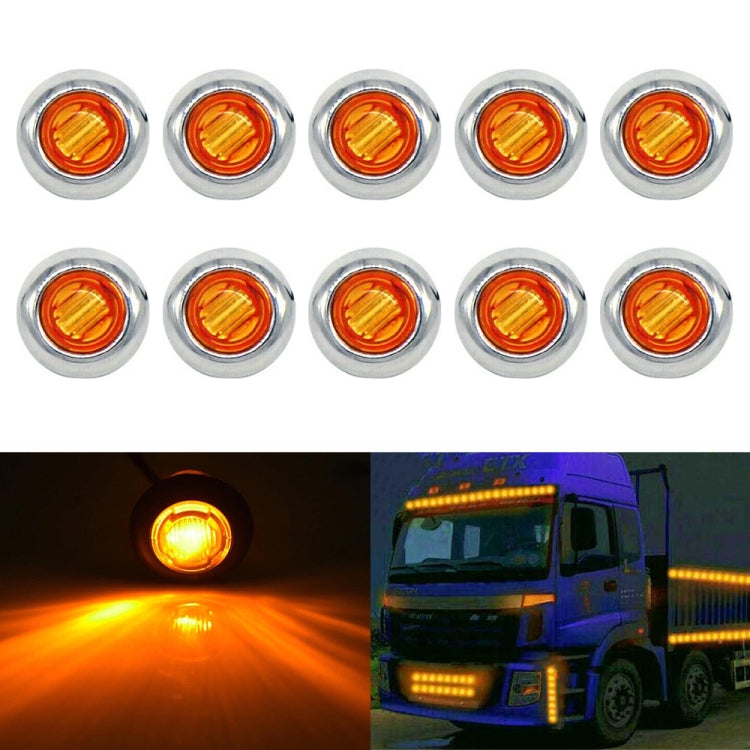 10 PCS MK-118 3/4 inch Metal Frame Car / Truck 3LEDs Side Marker Indicator Lights Bulb Lamp, MK-118(Red Light), MK-118(White Light), MK-118 (Yellow Light), MK-118(Blue Light), MK-118(Green Light)