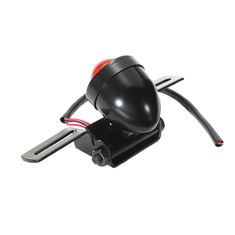 2 PCS KC-WD-FGZXD Motorcycle Retro Round Brake Light with License Plate Holder, Brake Light