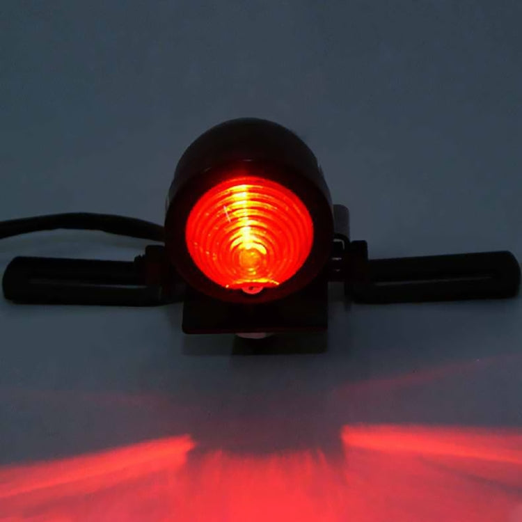 2 PCS KC-WD-FGZXD Motorcycle Retro Round Brake Light with License Plate Holder, Brake Light