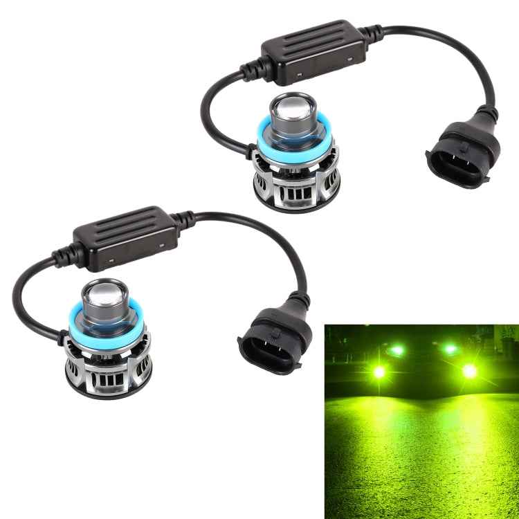 1 Pair H11 27W / DC12V Car Aluminum Alloy LED Headlight, H11 (Lime Green), H11 (White Light), H11 (Blue Light), H11 (Gold Light)