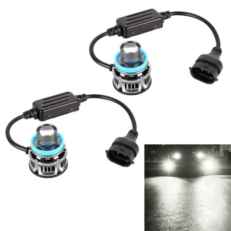 1 Pair H11 27W / DC12V Car Aluminum Alloy LED Headlight, H11 (Lime Green), H11 (White Light), H11 (Blue Light), H11 (Gold Light)