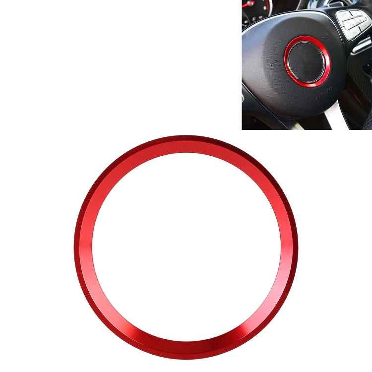 Car Steering Wheel Decorative Ring Cover for Mercedes-Benz,Inner Diameter: 5.6cm, 5.6cm (Silver), 5.6cm (Blue), 5.6cm (Red)