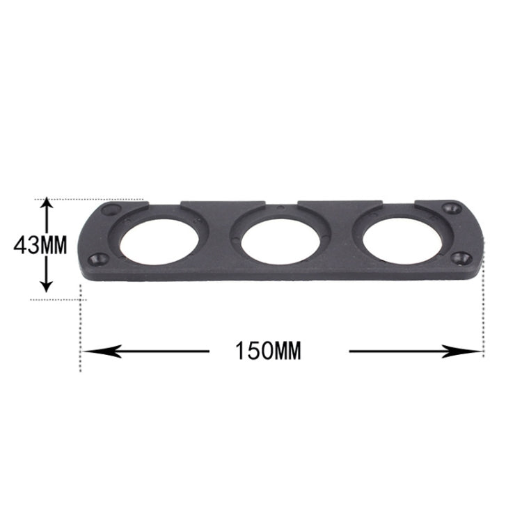 5 PCS 3-Hole Car Modified USB Charging Voltmeter Cigarette Lighter Panel, 3-Hole