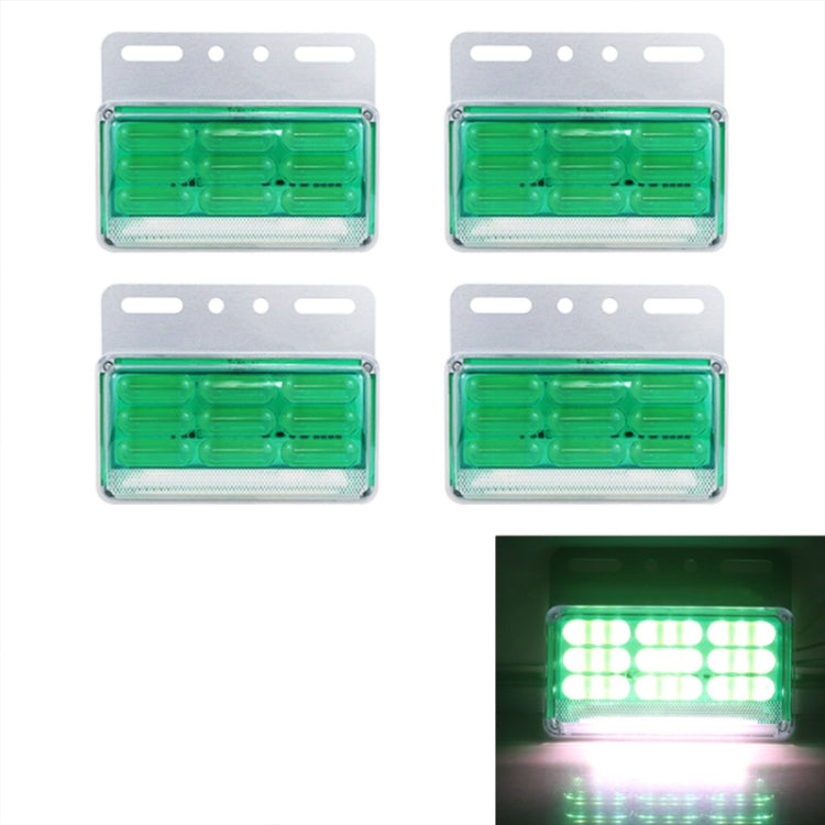 4 PCS ZS-9001 DC24V 9D Waterproof Car / Truck Side Marker Indicator Lights Bulb Lamp, White Light, Yellow Light, Blue Light, Green Light, Red Light
