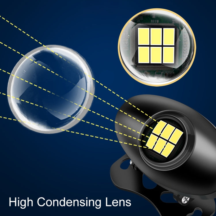 Car Adjustable LED Super Bright Reversing Light, Reversing Light (Black), Reversing Light (Silver)