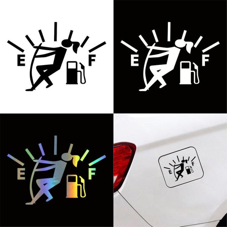 Female Pull Fuel Tank Pointer To Full Hellaflush Reflective Vinyl Car Sticker, Female (Black), Female (Colour), Female (White)