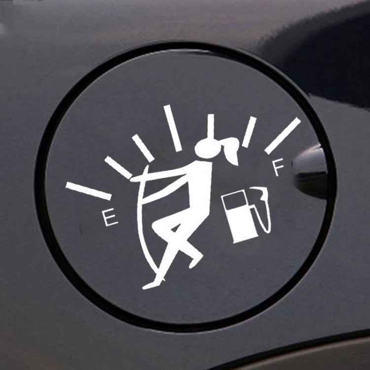 Female Pull Fuel Tank Pointer To Full Hellaflush Reflective Vinyl Car Sticker, Female (White), Female (Black), Female (Colour)