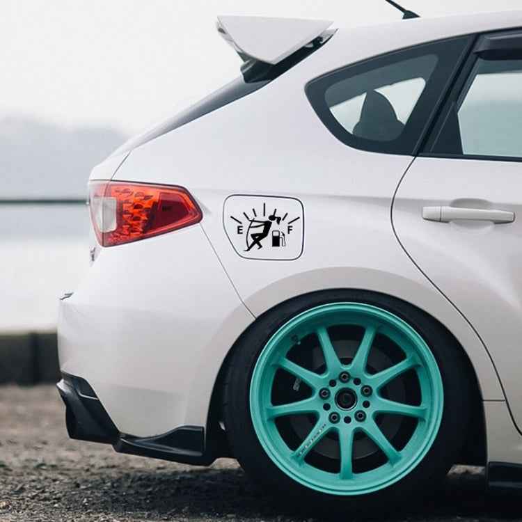 Female Pull Fuel Tank Pointer To Full Hellaflush Reflective Vinyl Car Sticker, Female (White), Female (Black), Female (Colour)