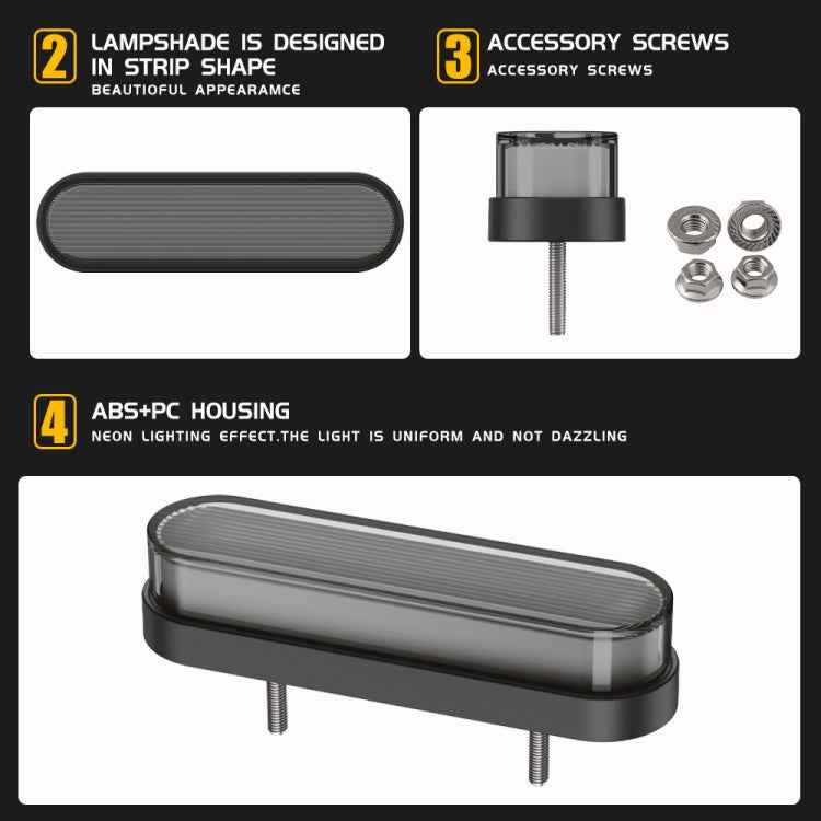 1 Pair Double Color Brake Light Turn Signal Light