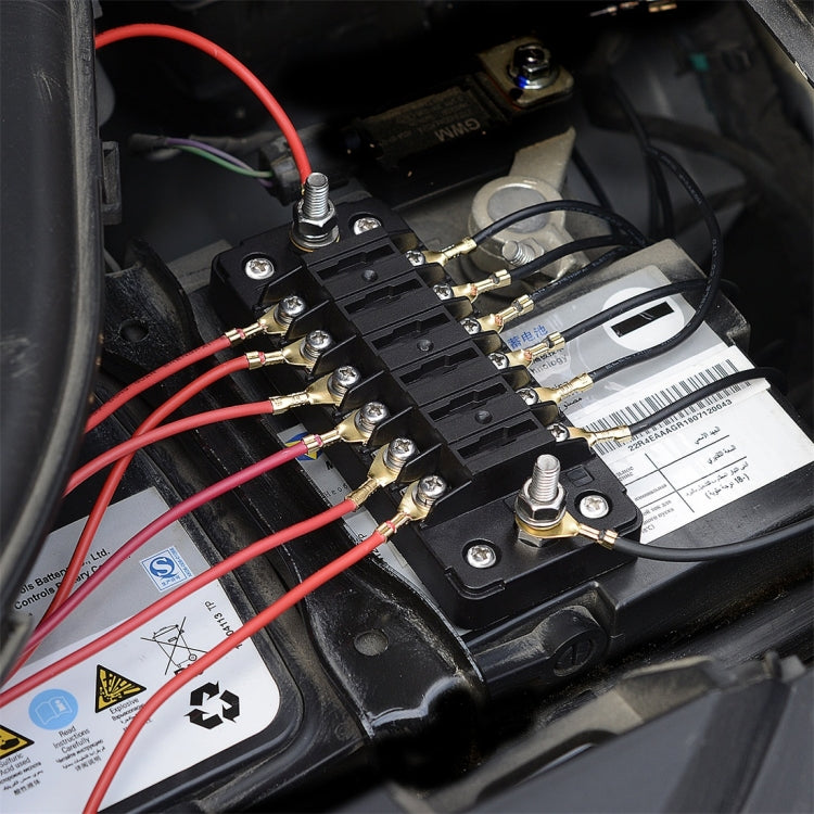 CS-978A1 FB1901 1 In 6 Out Independent Positive Negative Fuse Box without Fuse Piece for Auto Car Truck Boat, CS-978A1