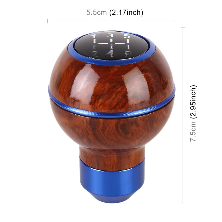 Universal Car Wood Texture Metal Gear Shift Knob, Wood Texture (Blue), Wood Texture (Silver)
