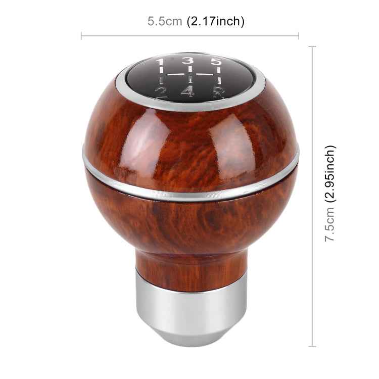 Universal Car Wood Texture Metal Gear Shift Knob