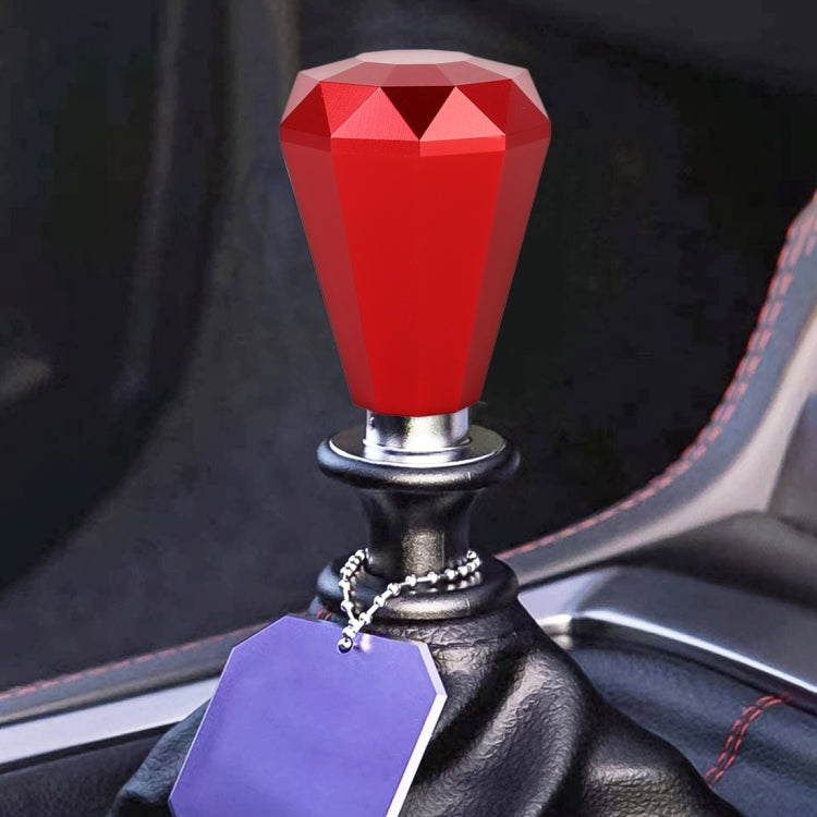 Universal Car Diamond Shape Metal Gear Shift Knob, Purple, Red, Silver, Black, Blue