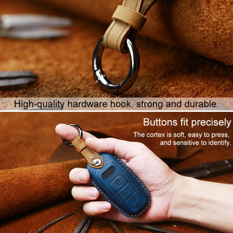 For Audi Series Car Cowhide Leather Key Protective Cover Key Case, A Version 2016-2017, For Audi, A Version