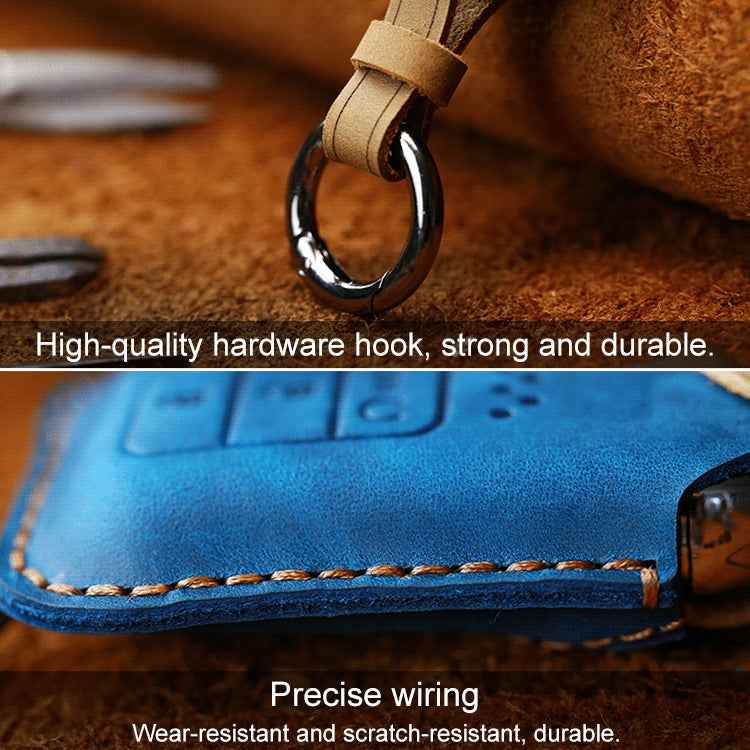 For Honda Car Cowhide Leather Key Protective Cover Key Case, Four Keys Version