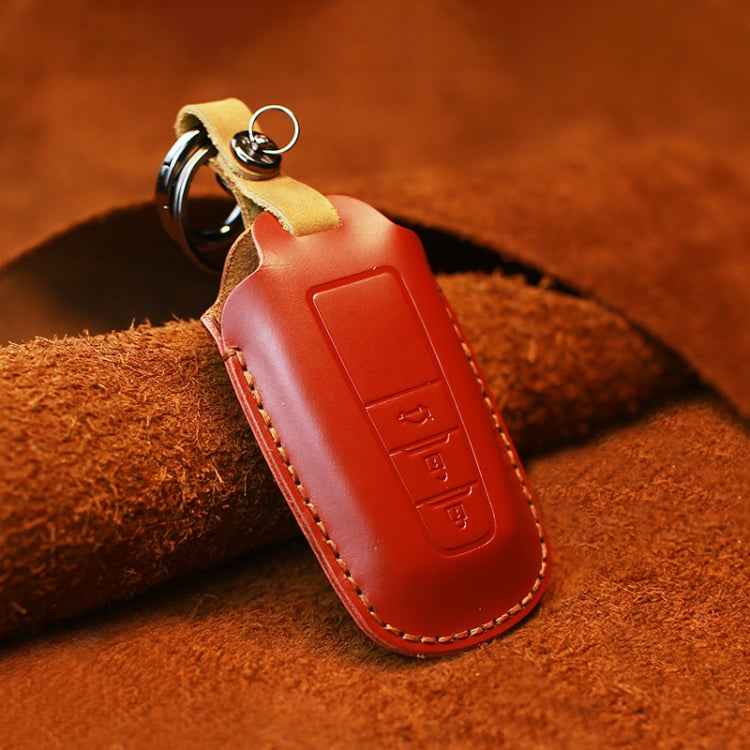 For Toyota Car Cowhide Leather Key Protective Cover Key Case, Three Keys Version, For Toyota, Three Keys Version